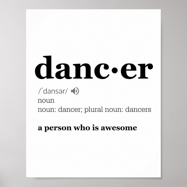 Definition of a Dancer Poster (Front)