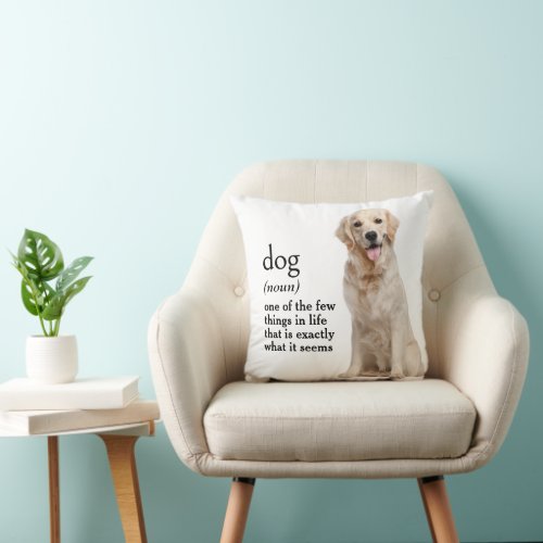 Definition Of a DOG  Throw Pillow