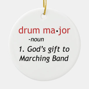 Definition of a Drum Major Ceramic Ornament
