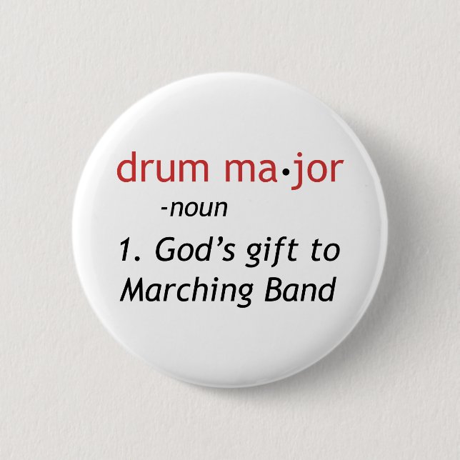Definition of a Drum Major Pinback Button (Front)