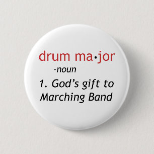 Definition of a Drum Major Pinback Button