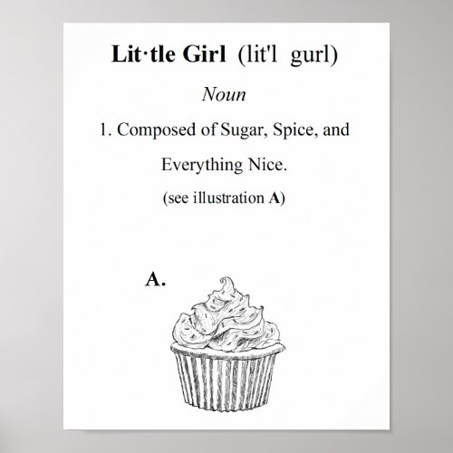 Definition of a Little Girl Poster