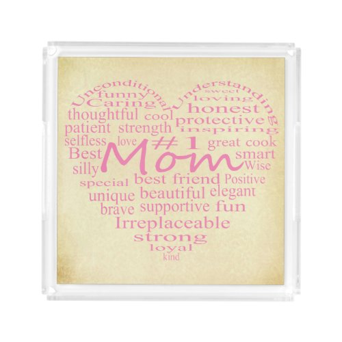 Definition Of A Mother_Heart Outline by STaylor Acrylic Tray