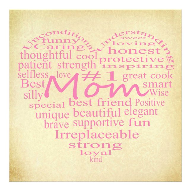 Definition Of A Mother-Heart Outline by STaylor Photo Print (Front)