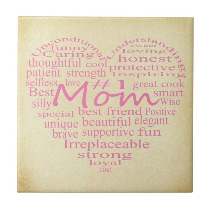 Definition Of A Mother Heart Outline Tile