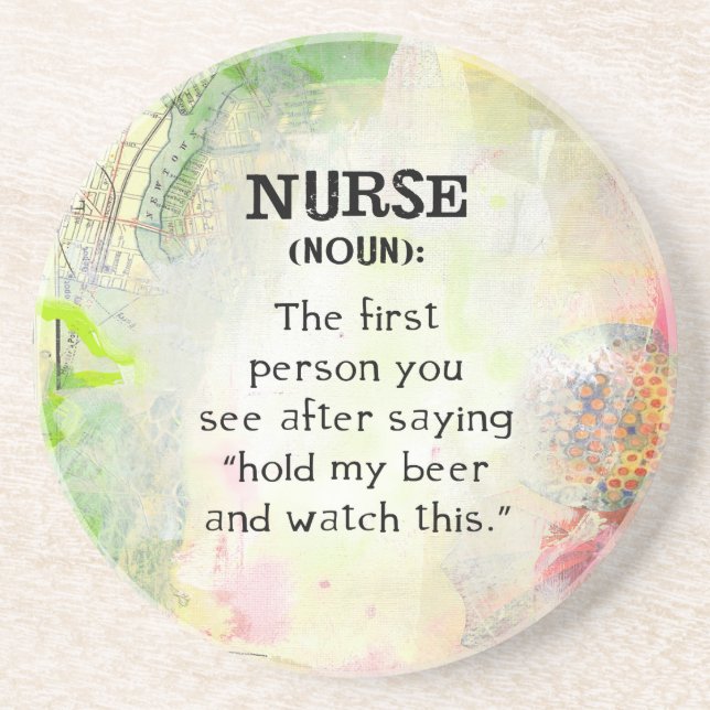 Definition of a Nurse Drink Coaster (Front)