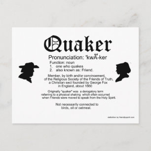 Definition of a Quaker Postcard