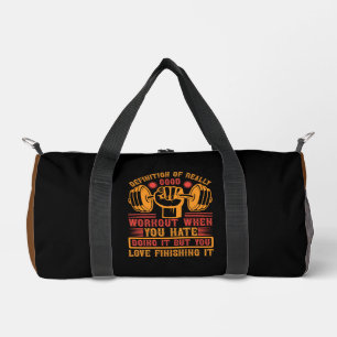 Definition of a Really Good Workout – Funny Gym Duffle Bag