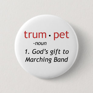 Definition of a Trumpet Pinback Button