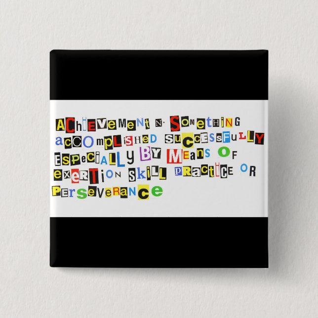 Definition of Achievement Button (Front)