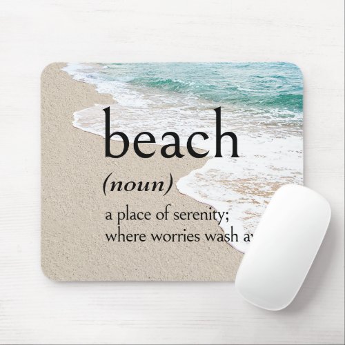 Definition of BEACH On Seashore Mouse Pad