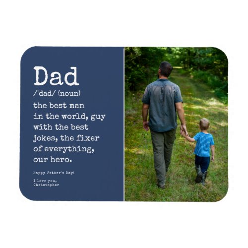 Definition of Dad Fathers Day Photo Magnet