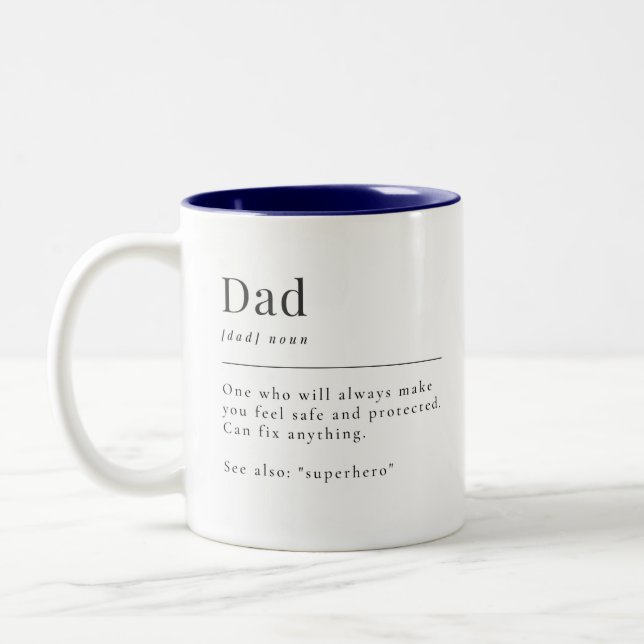 Definition of  Dad Two-Tone Coffee Mug (Left)
