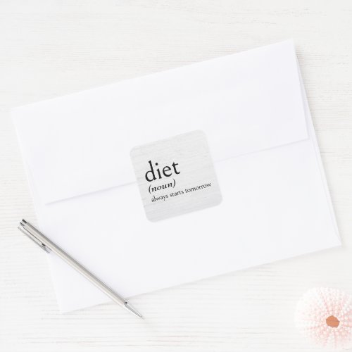 Definition of DIET Square Sticker