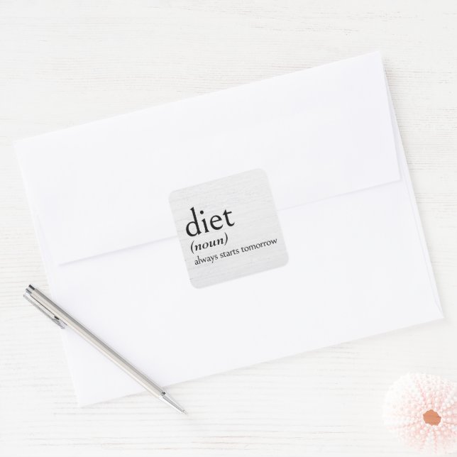 Definition of DIET Square Sticker (Envelope)