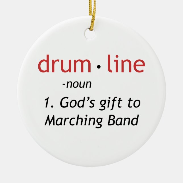 Definition of Drumline Ceramic Ornament (Front)