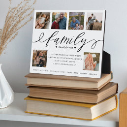 Definition of family Custom Photo Collage Keepsake Plaque