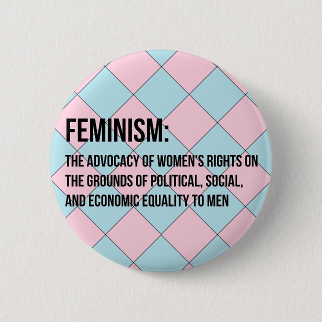 Definition of Feminism Pinback Button (Front)
