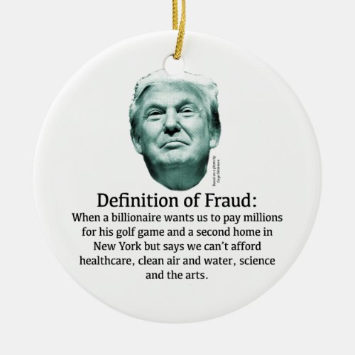 Definition of Fraud _ TRUMP Ceramic Ornament