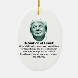 Definition of Fraud - TRUMP Ceramic Ornament