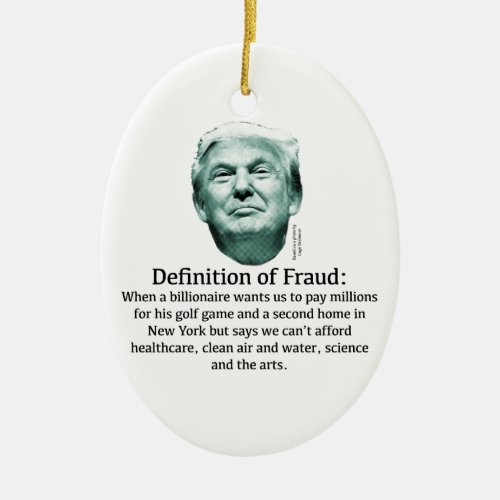 Definition of Fraud _ TRUMP Ceramic Ornament