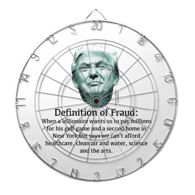 Definition of Fraud - TRUMP Dart Board (Front)
