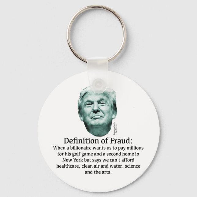 Definition of Fraud - TRUMP Keychain (Front)
