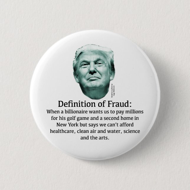 Definition of Fraud - TRUMP Pinback Button (Front)