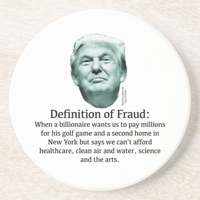 Definition of Fraud - TRUMP Sandstone Coaster (Front)