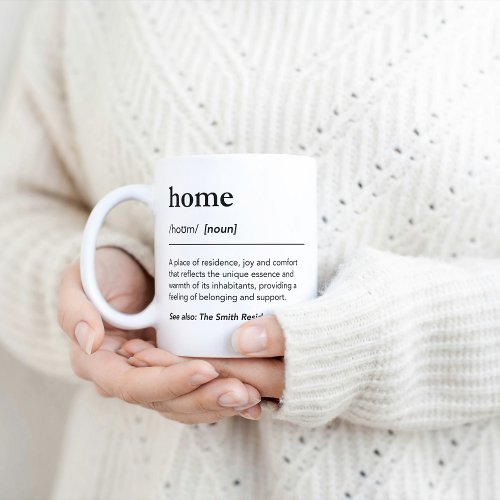 Definition of home with custom text dictionary coffee mug