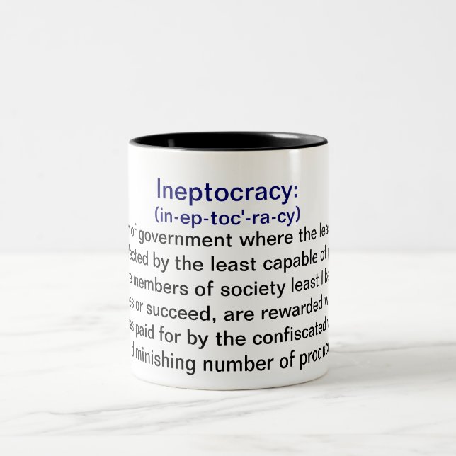 Definition Of Ineptocracy Coffee Mugs (Center)