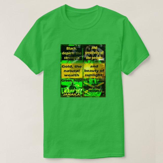 Definition of Jamaica Colors Designer Modern Shirt (Design Front)