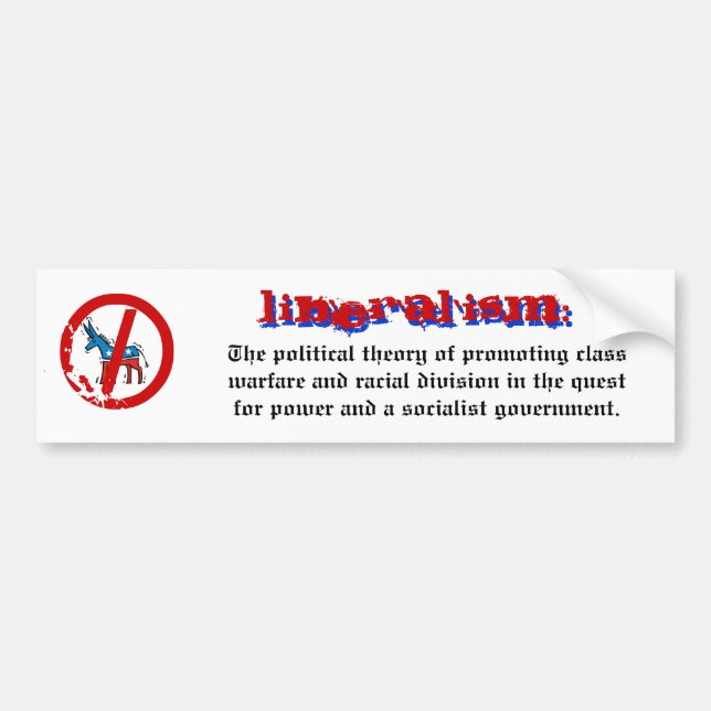 Definition of Liberalism Bumper Sticker (Front)