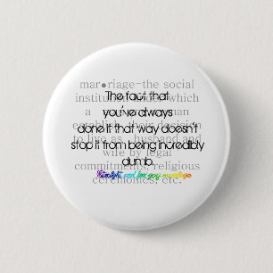 Definition of Marriage-Straight for gay marriage Button