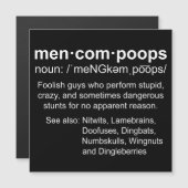 definition of Mencompoops magnetic card (Front/Back)