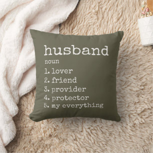 Definition of My Husband Anniversary Gift Pillow
