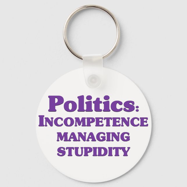 Definition of politics keychain (Front)