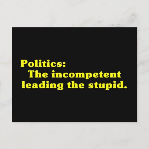 Definition of Politics Postcard