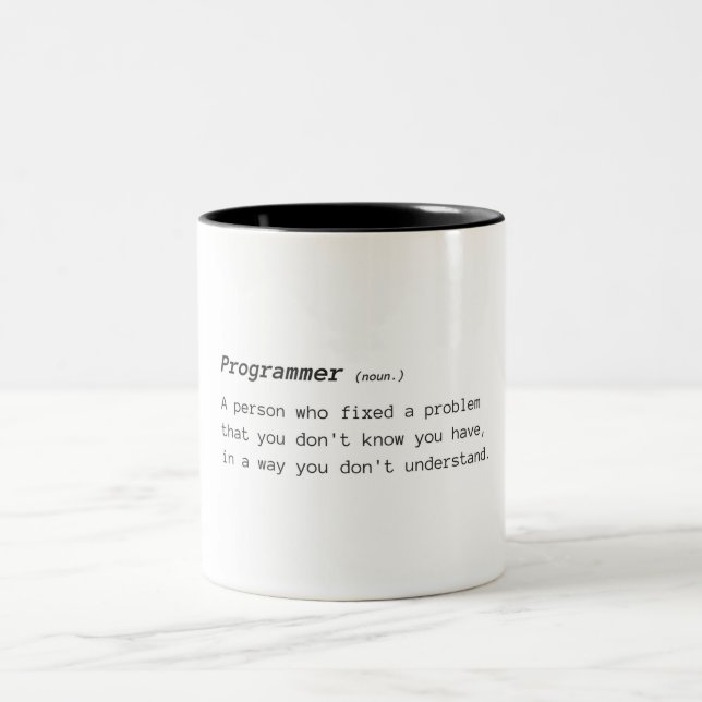 Definition of Programmer Two-Tone Coffee Mug (Center)