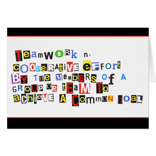 definition of teamwork card