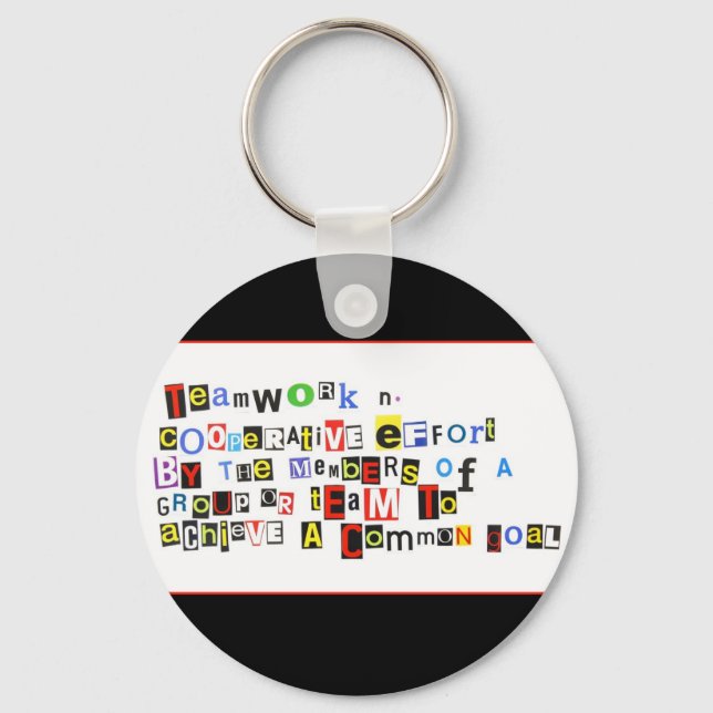 Definition of Teamwork Keychain (Front)