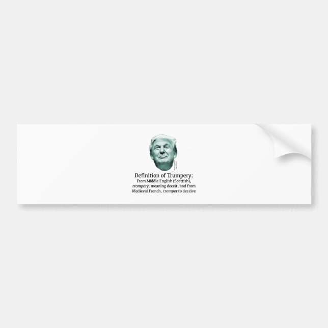Definition of Trumpery Bumper Sticker (Front)