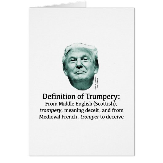Definition of Trumpery Cards (Front)