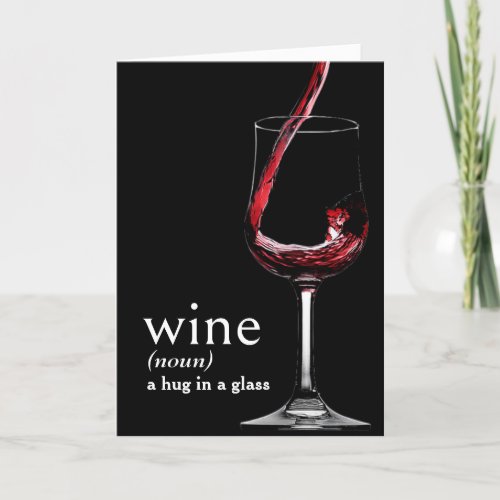 Definition of WINE for Birthday Card