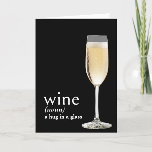 Definition of WINE for Birthday Card