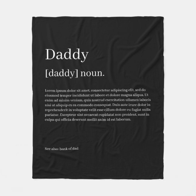 Definition Your Own Fun Personalized Fleece Blanket (Front)