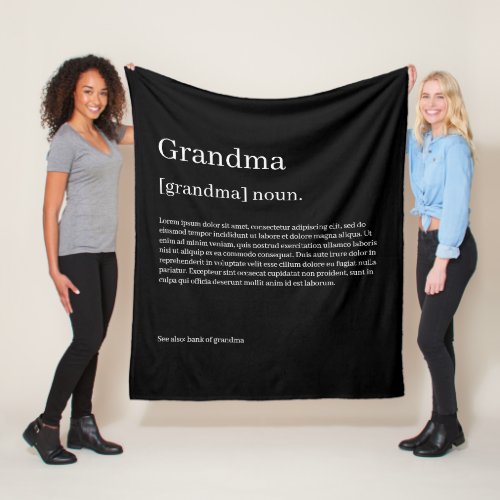 Definition Your Own Fun Personalized  Fleece Blanket