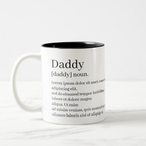 Definition Your Own Fun Personalized Two_Tone Coffee Mug
