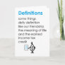 Definitions A Funny Thinking Of You Poem Card