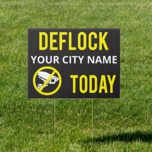 DEFLOCK [City Name] TODAY – Anti‑Surveillance Yard Sign